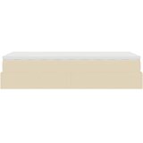  Otomanski okvir kreveta s madraca krem 80x200cm od tkanine | shoptok.hr