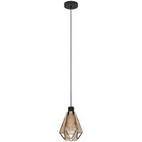 Eglo Adwickle viseća lampa E27, 17 cm, crna/prirodna nit, 43776 | shoptok.hr