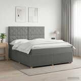  LED okvir za krevet s madracem Tamnosiva 140 x 200 cm Tkanina | shoptok.hr