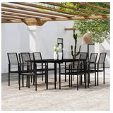  9-dijelni vrtni blagovaonski set crni | shoptok.hr