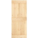  Drsna vrata s kompletom vodil 85x210 cm trdna borovina, (20804537) | Shoptok.si