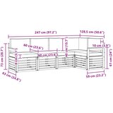  Set vanjskih sofa 5 pcs Bijela i bež 247 x 128,5 x 73 cm | Shoptok.si