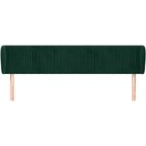  Uzglavlje s ušima tamnozeleno 203x23x78/88 cm baršunasto | Eponuda.com