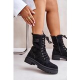 Kesi Women's ankle work boots with zip made of eco suede black Savalann | ePonuda.com