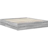  Konstrukcija postelje s predalom Siva Sonoma 180 x 200 cm, (5000121266) | Shoptok.si
