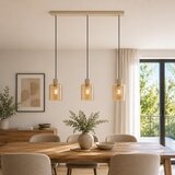 Brilliant Luster na sajli LYSKA 3xE27/20W/230V krem/bež zadimljeno | Eponuda.com