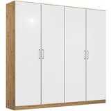 Rauch Möbel omara s klasičnimi vrati, hrast artisan, bela, visoki sijaj | Shoptok.si