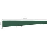 vidaXL Vjetrobran s 9 panela od tkanine 1200 x 80 cm zeleni | shoptok.hr