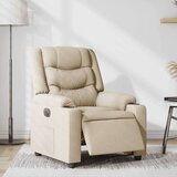 vidaXL Električni naslonjač od tkanine krem | shoptok.hr