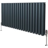 Monster ovalni radiator in ventili - 600 mm x 1200 mm - antracitno siva, (21569751) Cene