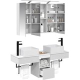 Set ormarića za kupaonicu 4 pcs Bijela 100 x 14,5 x 70 cm | Shoptok.si