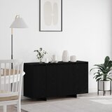 vidaXL Črni hrastov strani šal Črn hrast Lesna vezna 135 x 41 x 75 cm | Shoptok.si
