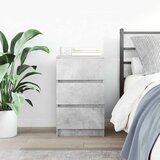  Noćni ormarić s 3 ladice beton siva 39x35x65 cm | shoptok.hr