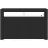  Kreveta S LED lampica Crna 116 x 30 x 75 cm Konstruirano drvo | shoptok.hr