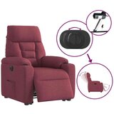  Električni naslonjač na podizanje od tkanine boja vina | shoptok.hr
