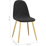 Blagovaonske stolice 2 kom crne baršunaste | shoptok.hr