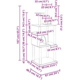  Penjalica za mačke sa stupovima za grebanje tamnosiva 167 cm | shoptok.hr