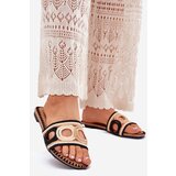 Boto Crocheted Women's Slippers On Flat Heel Black Nirina | shoptok.hr