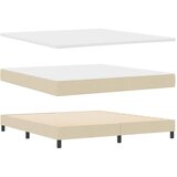  Krevet s opruga kutije s jastukom Krema 180 x 200 cm tkanina | shoptok.hr