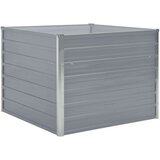  Dvignjeno Vrtno Korito 100x100x77 cm Pocinkano Jeklo Sive Barve, (20618682) | Shoptok.si