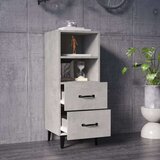  Komoda betonsko siva 34,5x34x90 cm konstruiran les, (20654224) | Shoptok.si