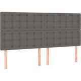  Posteljno vzglavje 4 kosa siv 80x5x78/88 cm umetno usnje, (20952558) | Shoptok.si