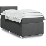 vidaXL Box spring postelja z vzmetnico temno siva 80x200 cm blago | Shoptok.si