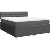  Krevet s oprugama i madracem tamnosivi 200 x 200 cm od tkanine | shoptok.hr