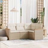  4-dijelni set vrtnih sofa s jastucima bež od poliratana | shoptok.hr