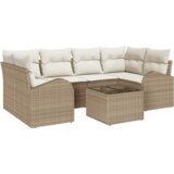 vidaXL set vrtnih sofa s jastučićima bež poli ratan | shoptok.hr