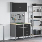  Radni ormar s ladicama 5 kom. Crna Inženjerska drva i čelik | shoptok.hr