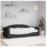 vidaXL Dnevna postelja z vzmetnico črna 90x190 cm blago Cene