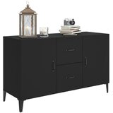  Komoda crna 100 x 36 x 60 cm od konstruiranog drva | shoptok.hr