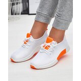 Resti White women's sports shoes with orange inserts Kedeti - Footwear | Shoptok.si