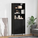 vidaXL Highboard 2 pcs Crni hrast 69,5 x 34 x 180 cm Konstruirano drvo | shoptok.hr
