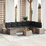  Sjedeća garnitura za vrt 9 pcs Siva | shoptok.hr