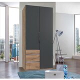 MID.YOU omara s klasičnimi vrati, barve grafita, hrastova deska | Shoptok.si