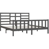  Za krevet od masivne borovine sivi 200 x 200 cm | shoptok.hr