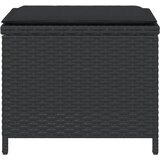  Vrtni stolci s jastucima 4 kom crni 40x40x35 cm od poliratana | shoptok.hr