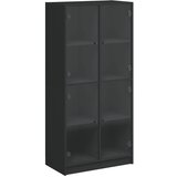  The Living Store Visoka omara z vrati črna 68x37x142 cm inženirski les - Komoda, (21498695) | Shoptok.si