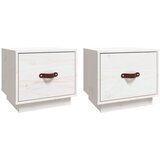  Noćni ormarići 2 kom bijeli 40 x 34 x 35 cm od masivne borovine | shoptok.hr