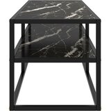 TV ormarić crni s crnim mramornim staklom 120 x 40 x 40 cm | shoptok.hr