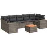  The Living Store Vrtna sedežna garnitura 8-delna z blazinami siv poli ratan - Vrtna Sedežna Garniture, (21463357) | Shoptok.si