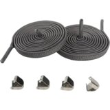 INF no tie ploščate vezalke elastične vezalke z zaponko darkgrey, (21539627) | Shoptok.si