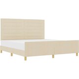  Postelja v kremni barvi - 180x200 cm iz blaga, (22049419) | Shoptok.si