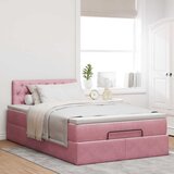  Otomanski krevet s madraca ružičasti 120 x 190 cm baršunasti | shoptok.hr