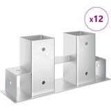  Pomoć za slaganje drva 12 pcs Srebrna 34 x 10 x 15 cm Čelik | shoptok.hr