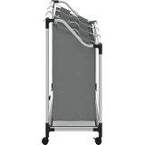  Koš za perilo s kolesi 3 predelki siv, (5000307575) | Shoptok.si