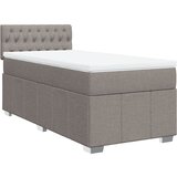 vidaXL Krevet s oprugama i madracem smeđesivi 90x190 cm od tkanine | shoptok.hr