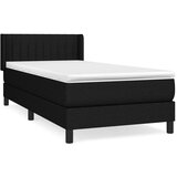  Krevet s oprugama i madracem crni 90x200 cm od tkanine | shoptok.hr